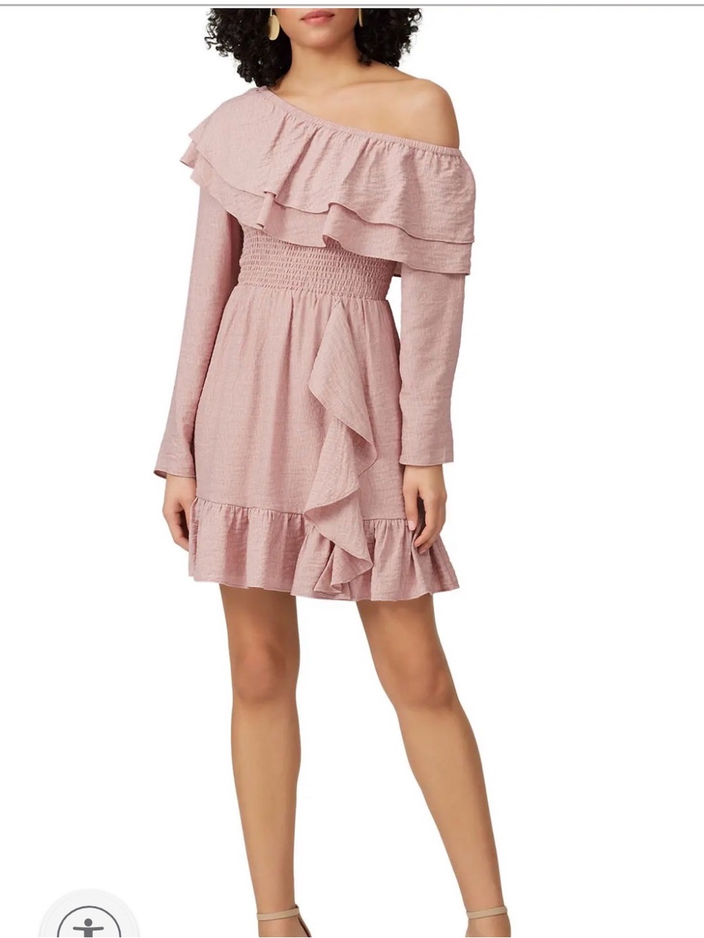 Wish Pink Ruffle Off-Shoulder Dress - Picture 5 of 6